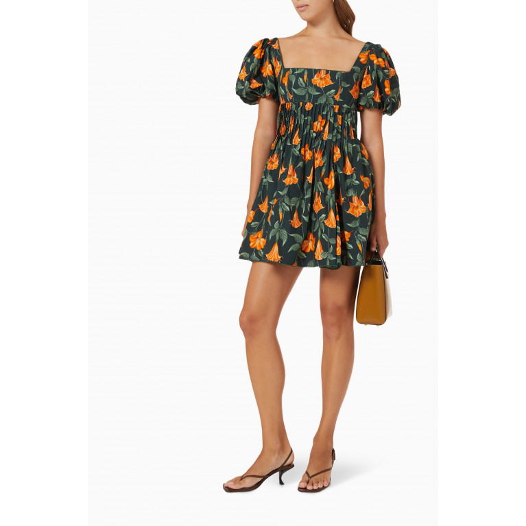 Agua Bendita - Caramelo Mini Dress in Cotton-poplin Multicolour