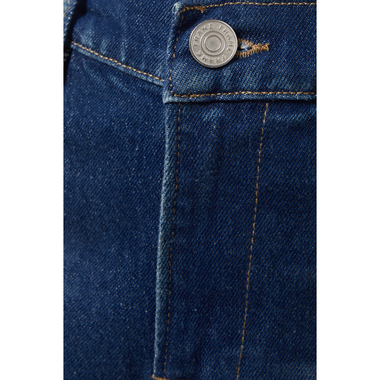Frame - Le High Straight Raw Stagger Fray Jeans