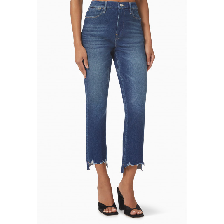 Frame - Le High Straight Raw Stagger Fray Jeans