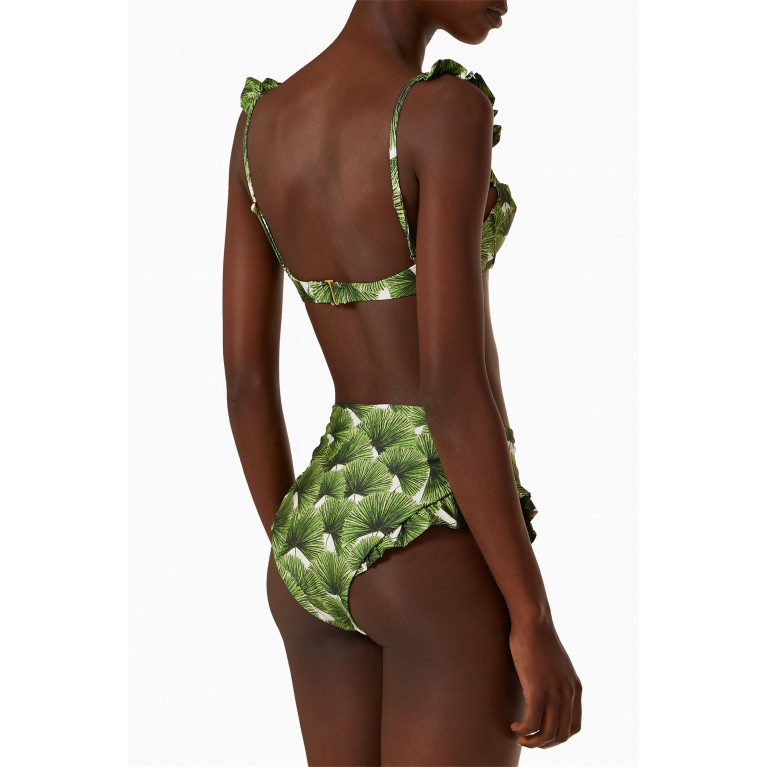 Agua Bendita - Jengibre Bikini Briefs in Recycled Fabric Green