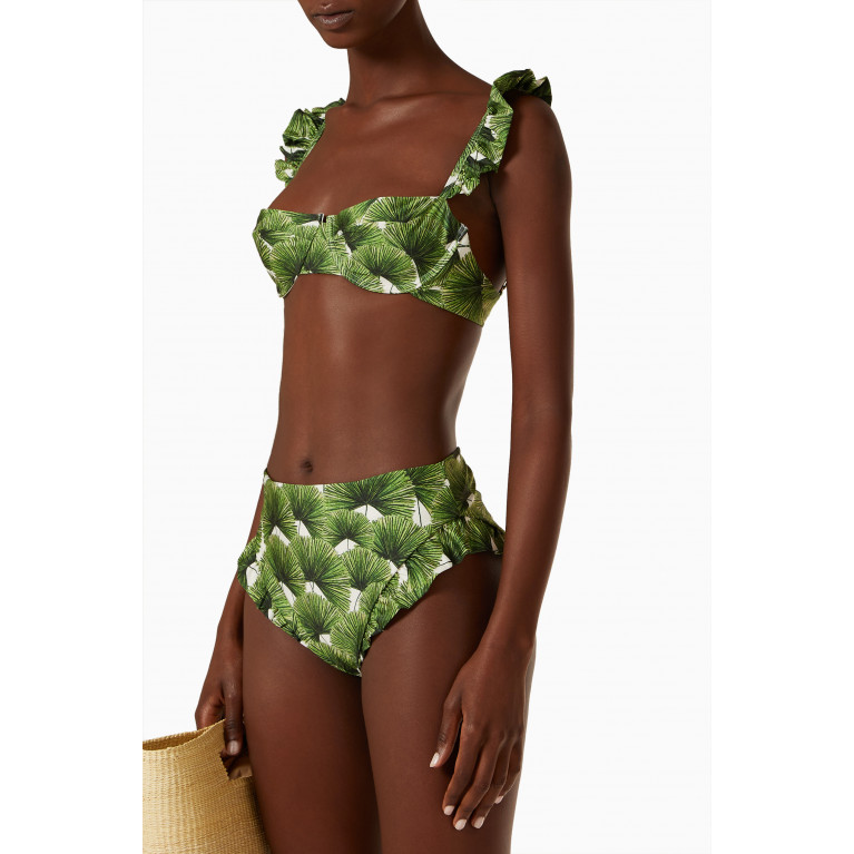 Agua Bendita - Jengibre Bikini Briefs in Recycled Fabric Green