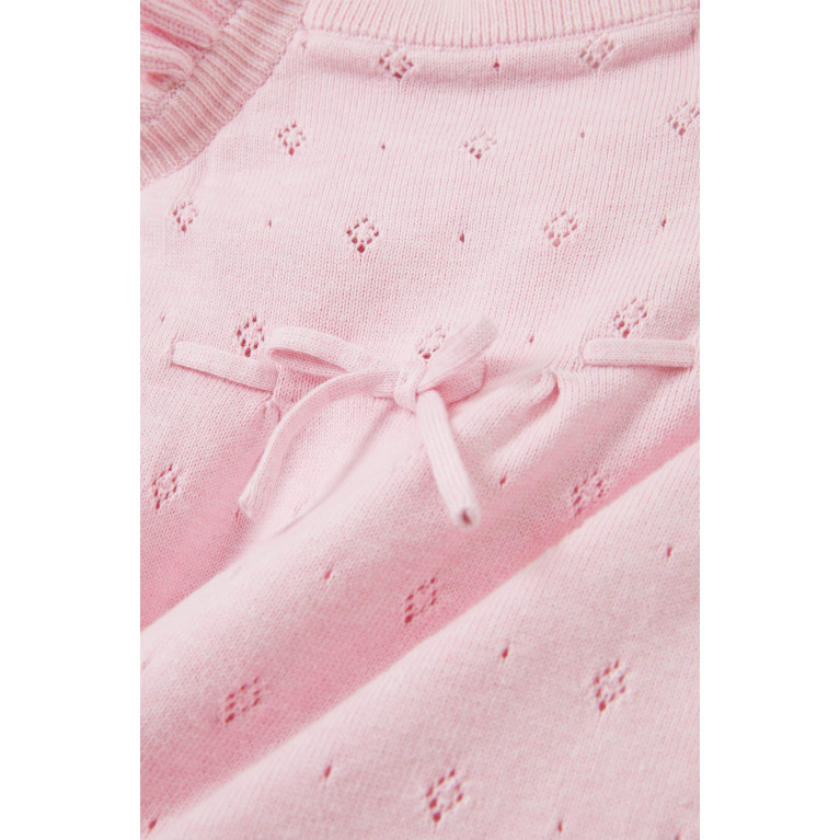 Purebaby - Eyelet Frill Bodysuit in Organic Cotton Knit