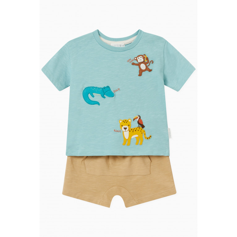 Purebaby - Jungle Patch T-shirt & Shorts Set in Cotton