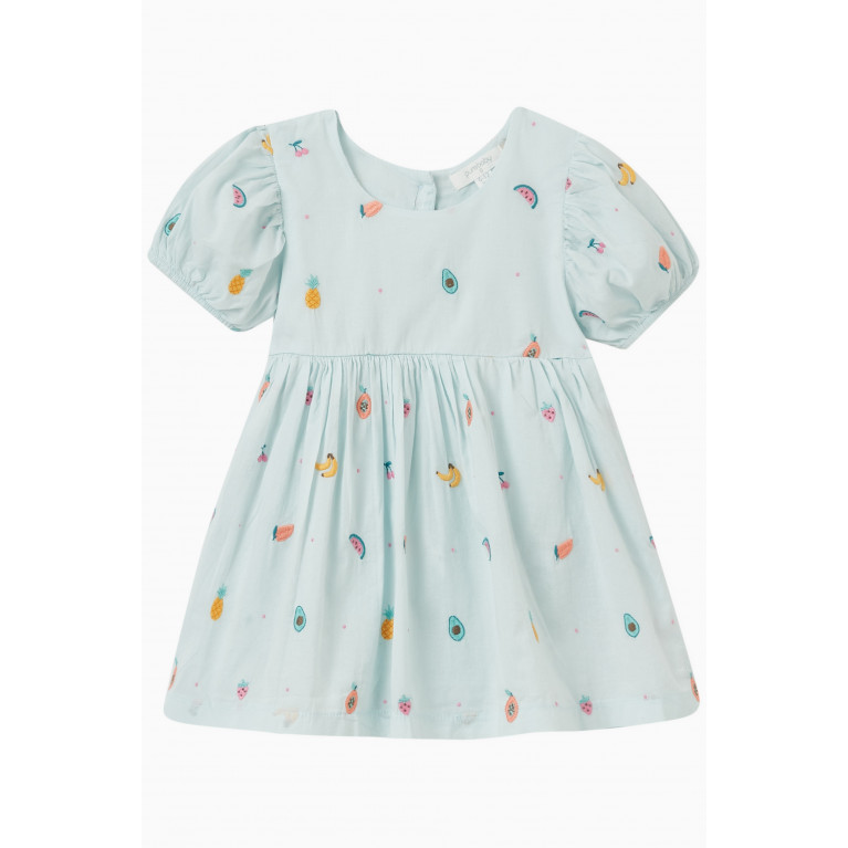 Purebaby - Fruity Embroidered Dress in Cotton