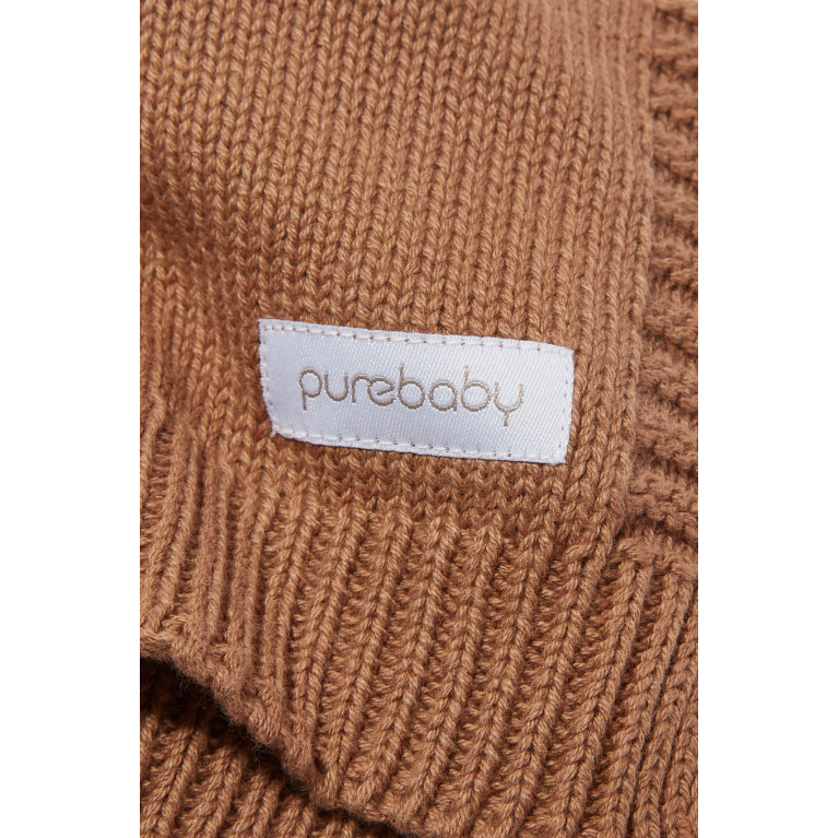 Purebaby - Knitted Monkey Comforter