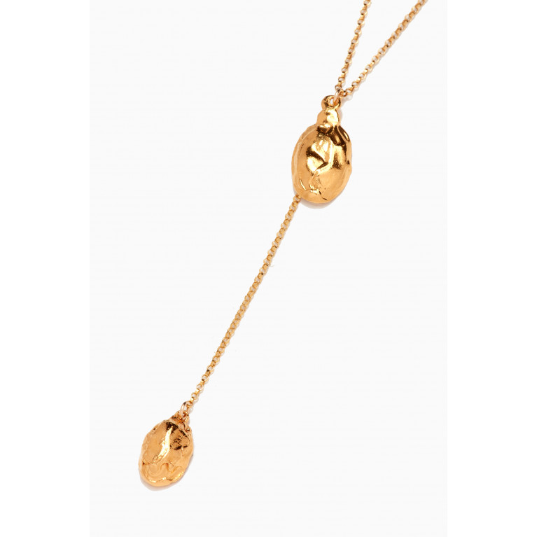 Alighieri - The Lunar Rocks Necklace in 24kt Gold-plated Bronze