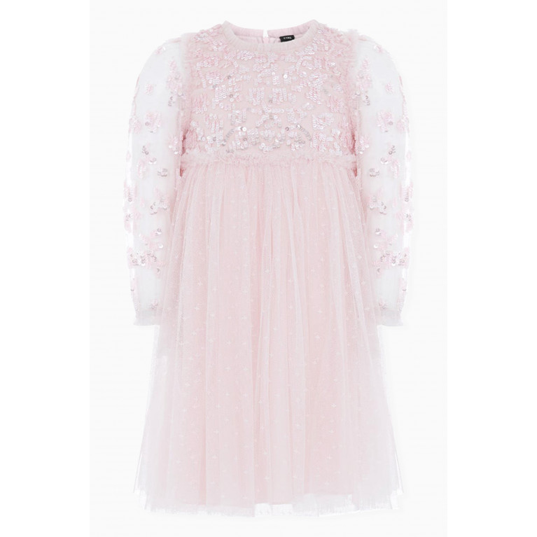 Needle & Thread - Lilybelle Long-sleeved Dress Pink