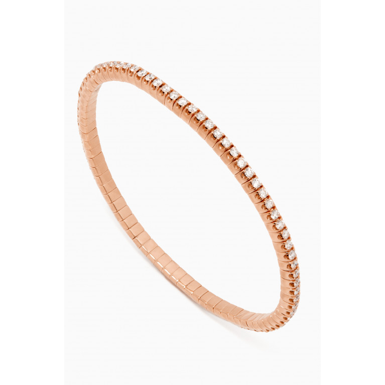 Maison H Jewels - Diamond Stretch Bangle in 18kt Rose Gold Rose Gold