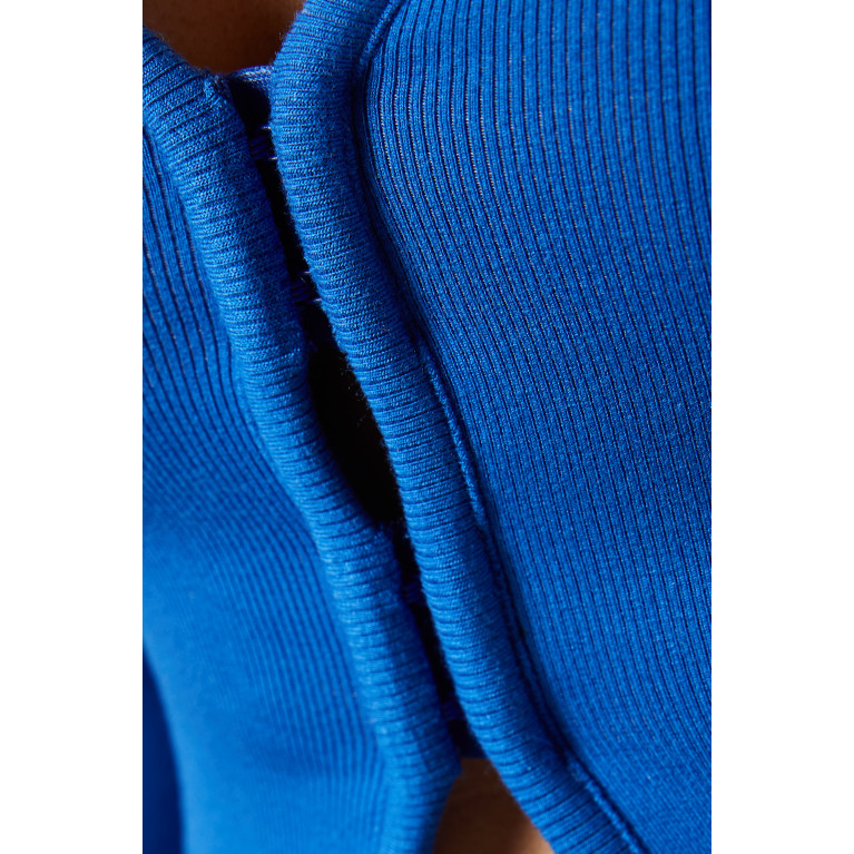 Lama Jouni - Slant Cardigan in Stretch-viscose Blue