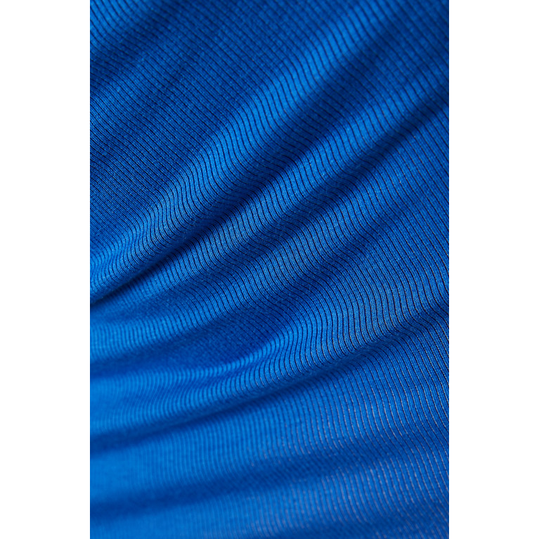 Lama Jouni - Tube Mini Skirt in Ribbed Knit Blue