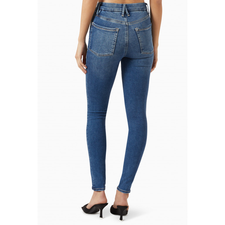 Good American - High-waisted Skinny Jeans in Denim
