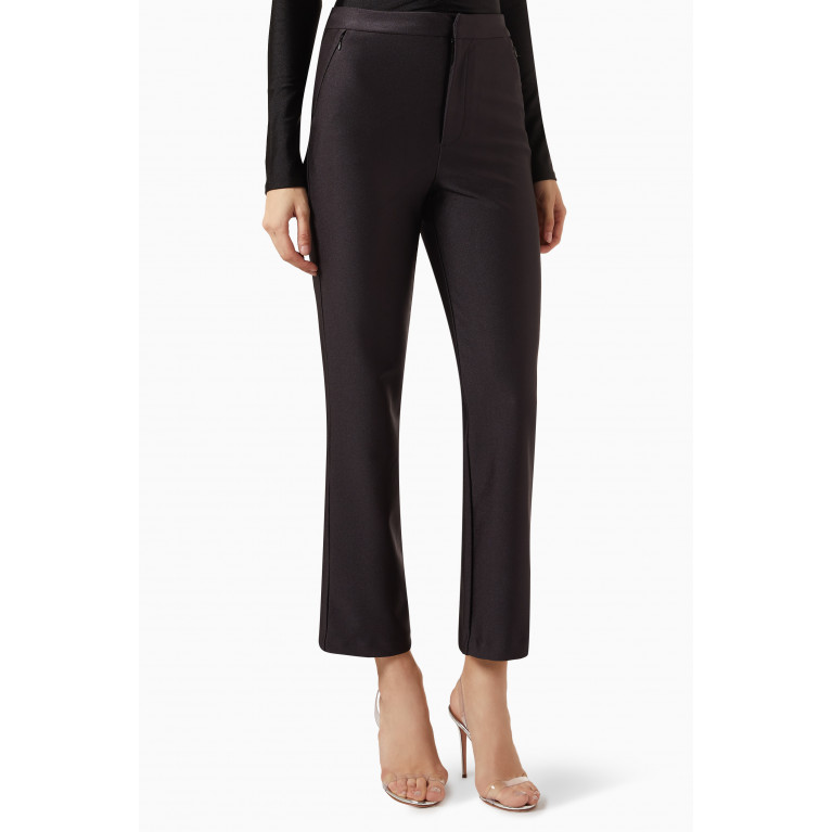 Good American - Compression Cropped Trousers in Nylon