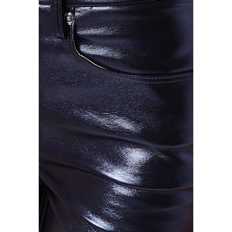 Good American - Good Icon Pants in Metallic Faux Leather