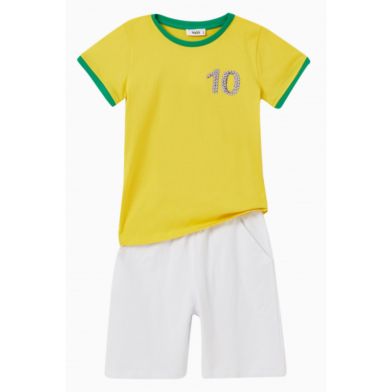 NASS - Brazil T-shirt in Cotton-jersey Yellow