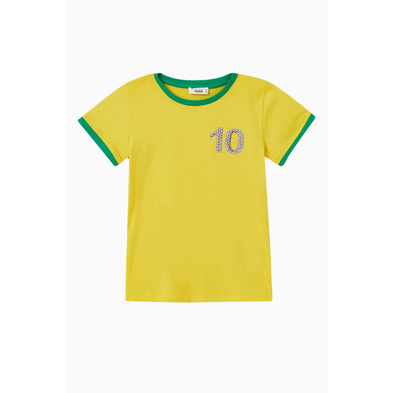 NASS - Brazil T-shirt in Cotton-jersey Yellow