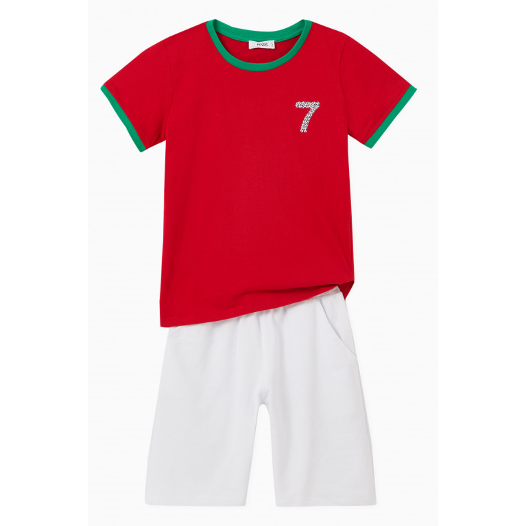 NASS - Drawstring Football Shorts in Cotton White