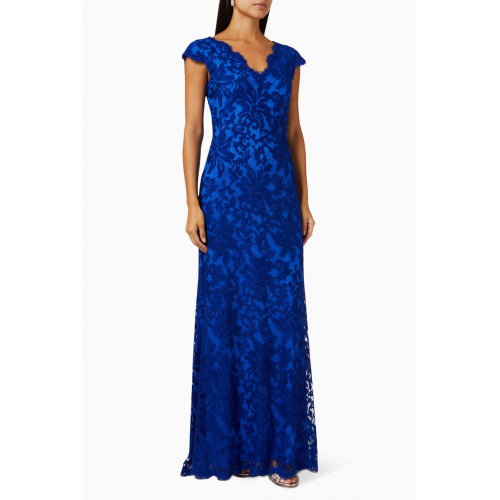 NASS - Cap-sleeve Maxi Dress in Lace