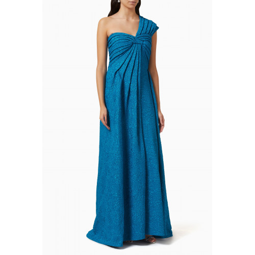 NASS - One-shoulder Maxi Dress Blue