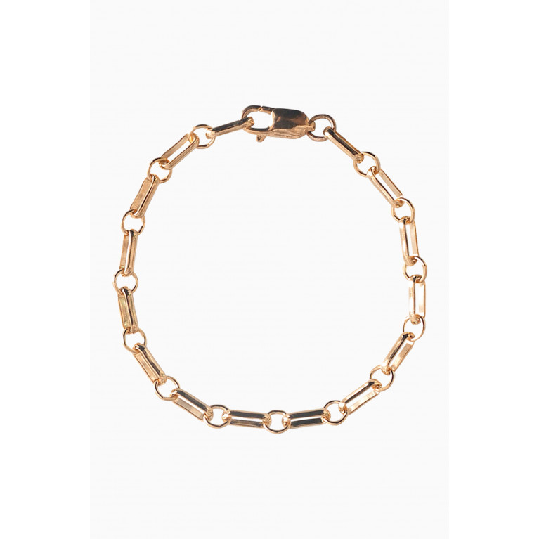 Laura Lombardi - Bar Chain Anklet in 14kt Gold-plated Brass