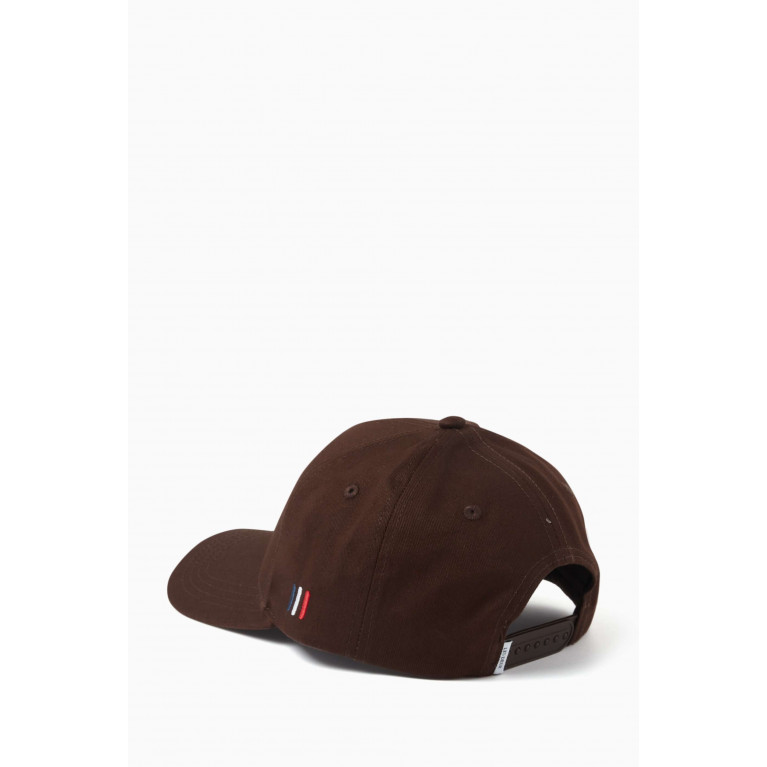 Les Deux - Encore Logo Baseball Cap in Organic Cotton Brown