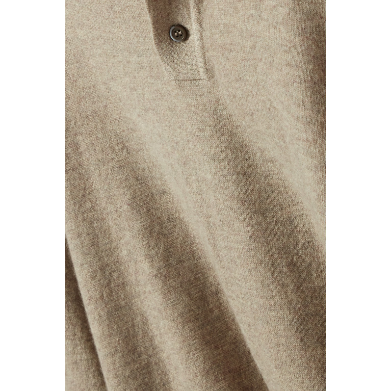 Les Deux - Frank Ribbed Polo Shirt in Merino Wool