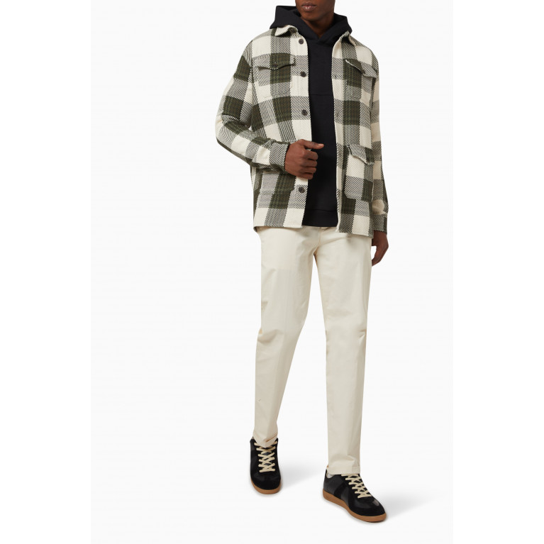 Les Deux - Jesse Checked Overshirt in Recycled Twill