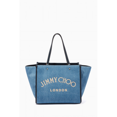 Jimmy Choo - Varenne Tote Bag in Washed Denim & Leather