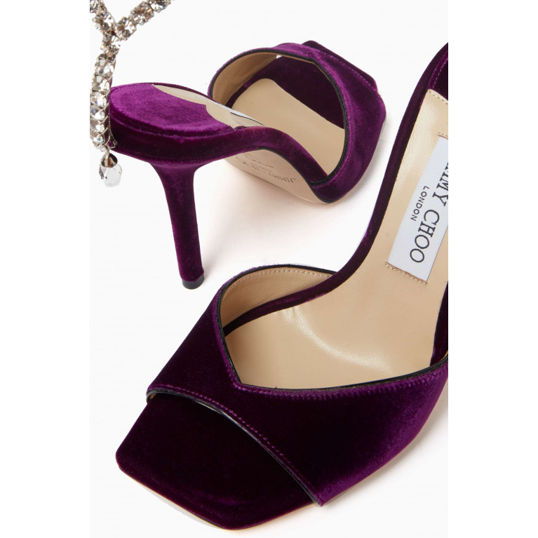 Jimmy Choo - Saeda 100 Sandals in Velvet Purple