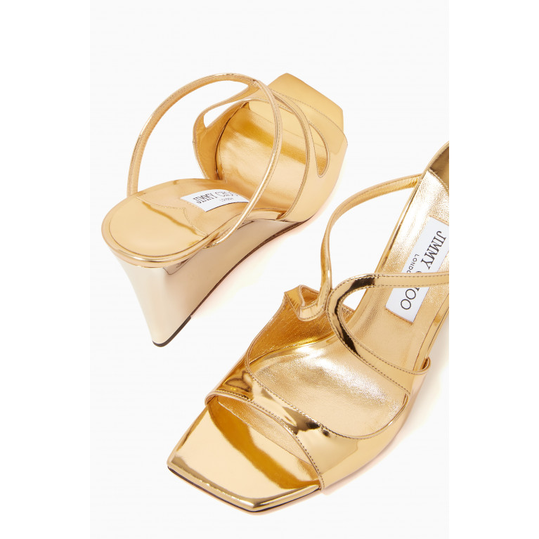 Jimmy Choo - Anise Wedges in Leather Gold