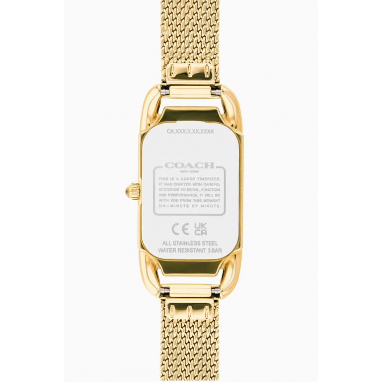 Coach - Cadie Quartz Gold-plated Steel Watch, 17.5 x 28.5mm