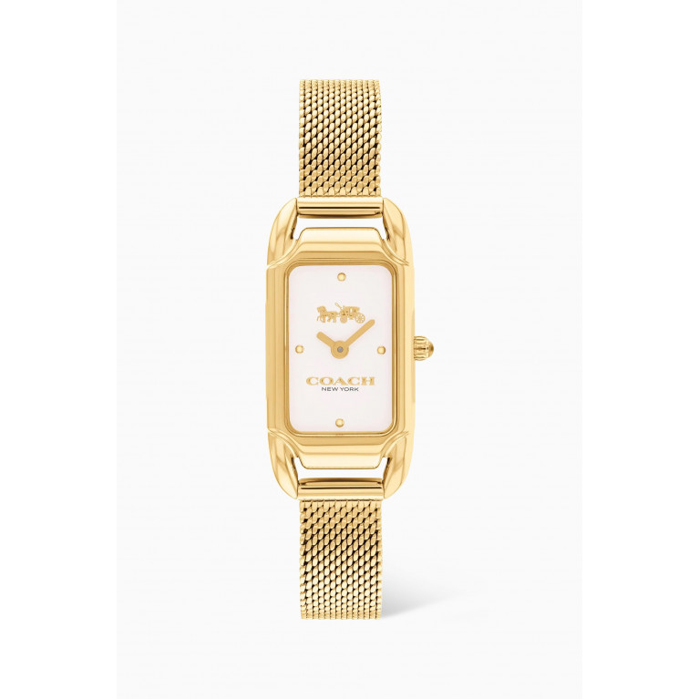 Coach - Cadie Quartz Gold-plated Steel Watch, 17.5 x 28.5mm