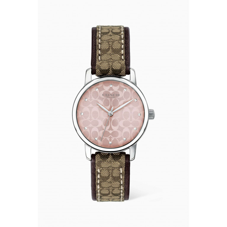 Coach - Grand Quartz Stainless Steel & Leather Watch, 28mm