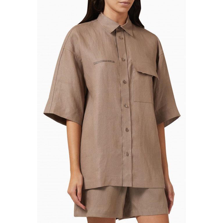 Pangaia - Aloe Linen Short Sleeve Shirt