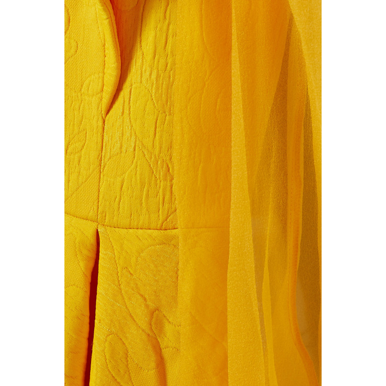 Gizia - Ruffle Midi Dress in Crepe
