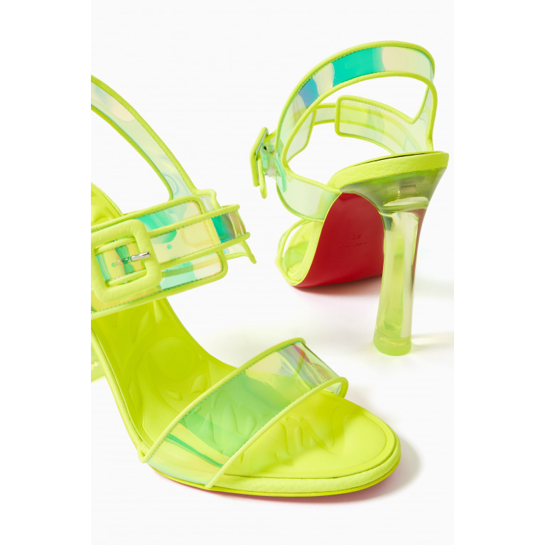 Christian Louboutin - Loubi Duniss 100 Sandals in Leather and PVC