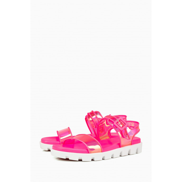 Christian Louboutin - Duniss Cool Flat Sandals in PVC