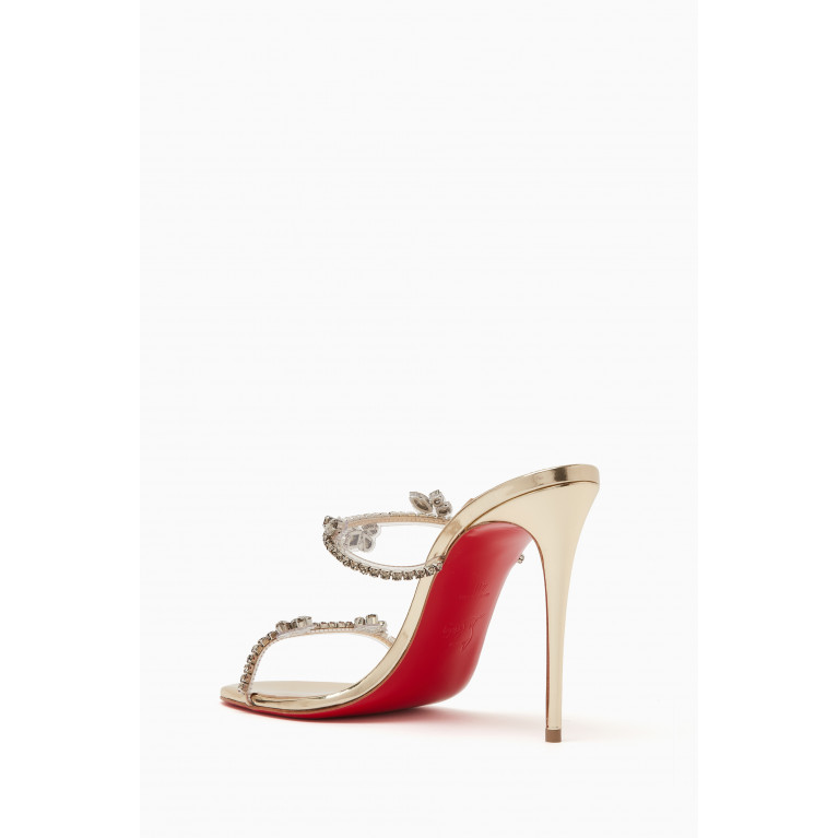 Christian Louboutin - Just Queen 100 Sandals in Leather & PVC
