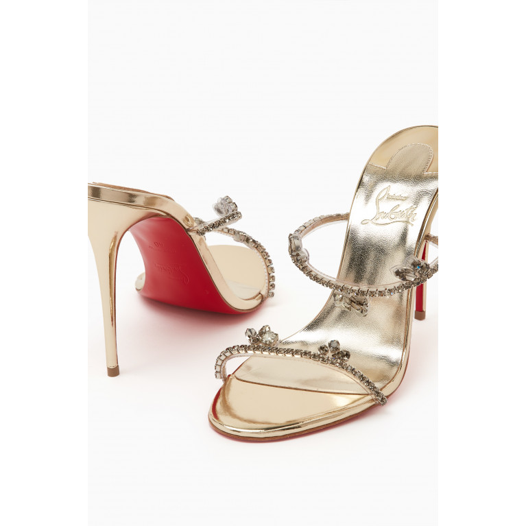 Christian Louboutin - Just Queen 100 Sandals in Leather & PVC