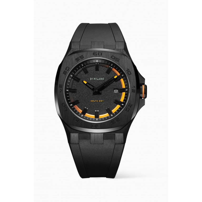 D1 Milano - Rust Delta 001 Quartz Stainless Steel & Rubber Watch, 41.5mm