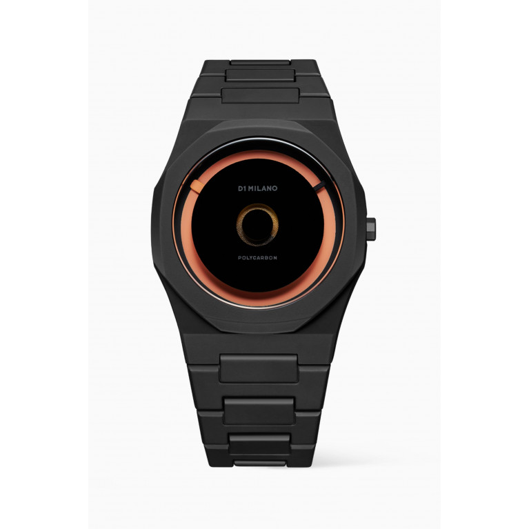 D1 Milano - Orange Load Quartz Polycarbonate Watch, 40.5mm