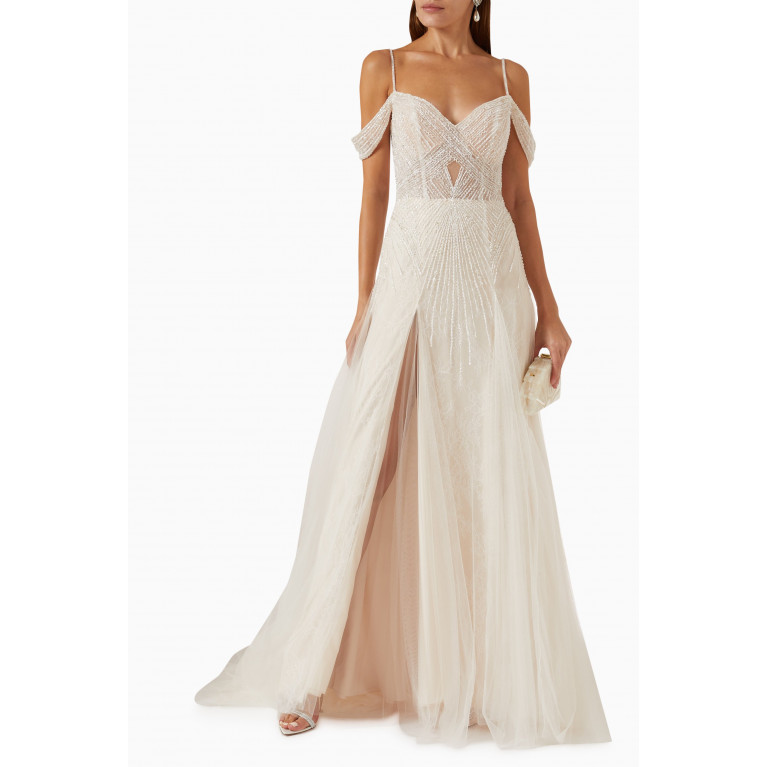 Nicole Milano - Helice Wedding Dress in Embroidered Tulle