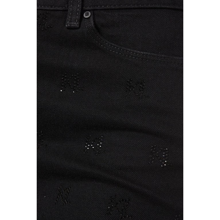 Karl Lagerfeld - Embellished KL Monogram Jeans in Denim