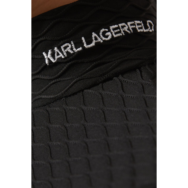 Karl Lagerfeld - Logo-embroidered Top in Technical Fabric