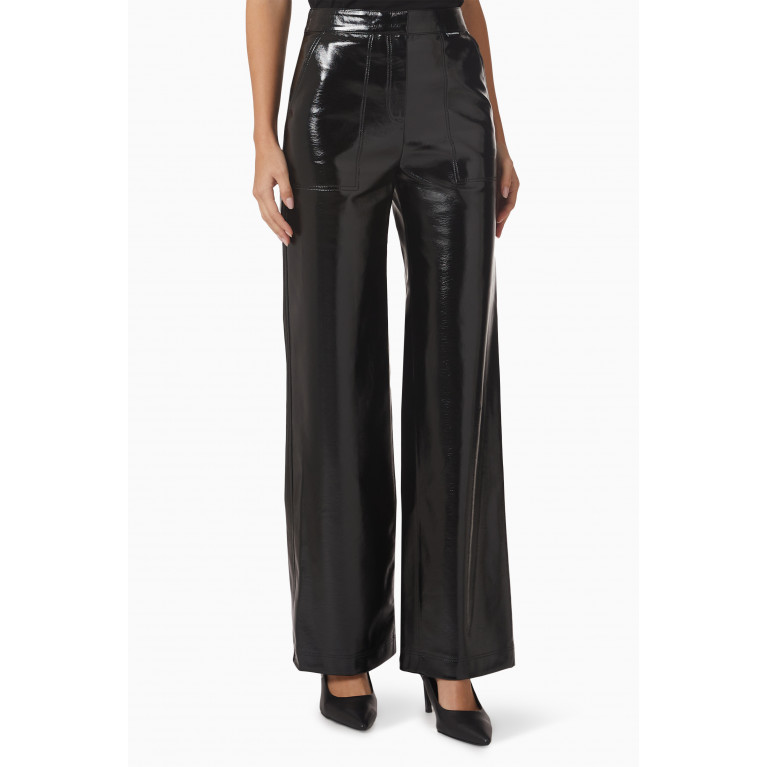 Karl Lagerfeld - Straight-fit Pants in Patent Faux-leather