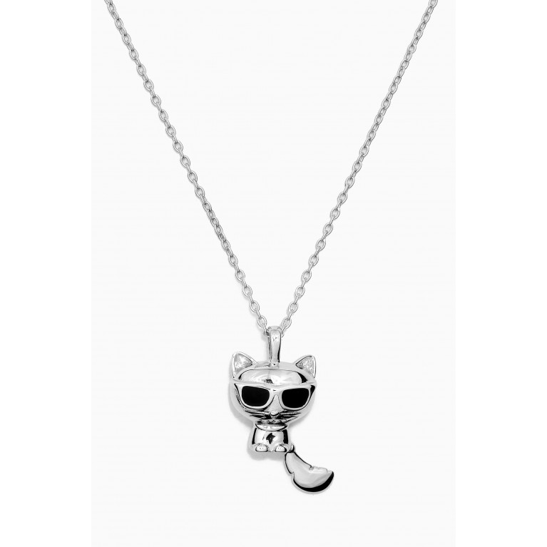 Karl Lagerfeld - K/Ikonik Choupette Necklace in Sterling Silver