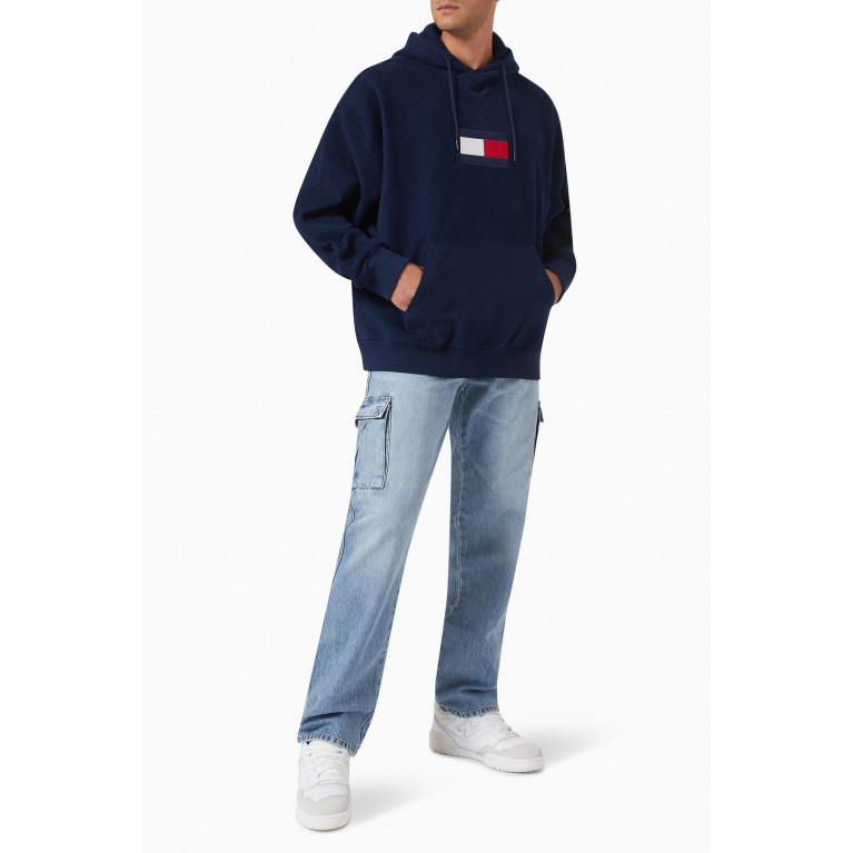 Tommy Jeans - Logo Print Hoodie in Cotton