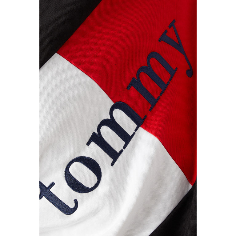 Tommy Jeans - Colour-block Polo Shirt in Cotton Blend