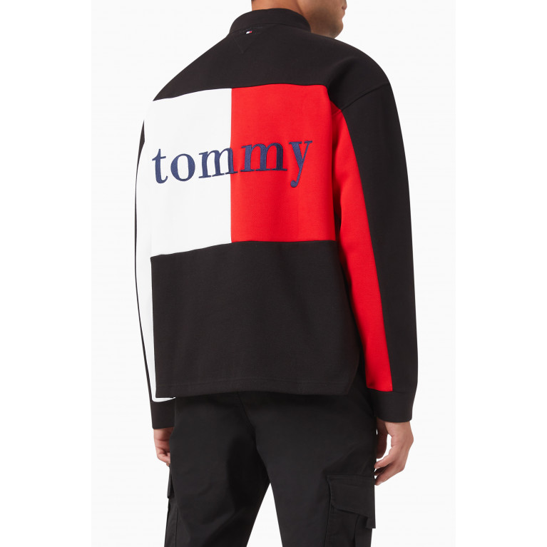 Tommy Jeans - Colour-block Polo Shirt in Cotton Blend