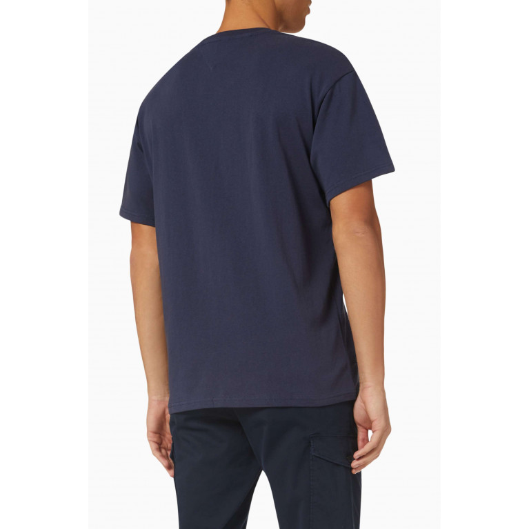 Tommy Jeans - Logo T-shirt in Cotton Blue