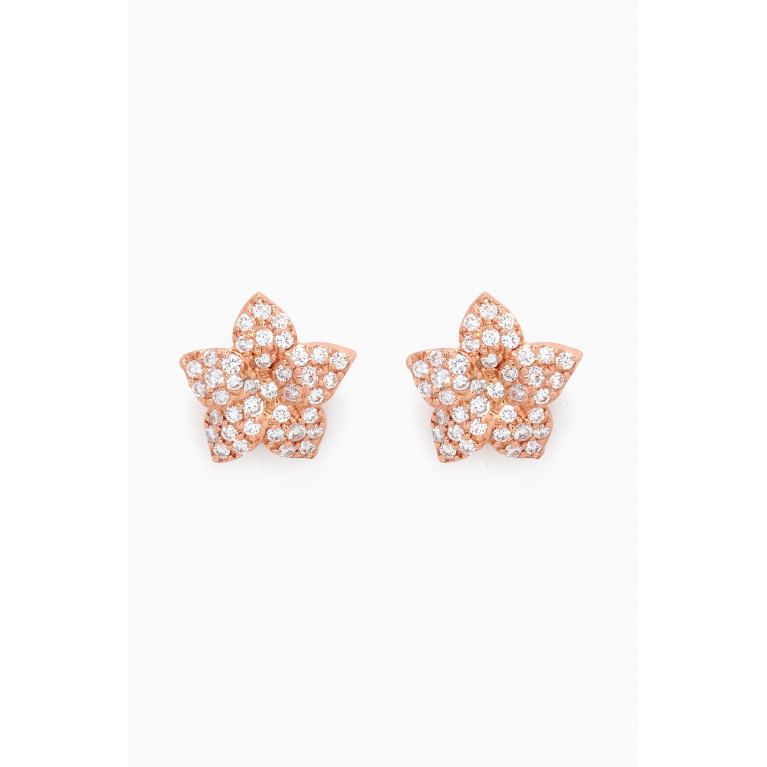 Korloff - Star Diamond Stud Earrings in 18kt Rose Gold